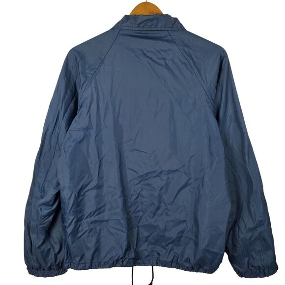 Vintage University of Arizona U of A Blue Nylon Snap Button Windbreaker Jacket M - Picture 3 of 10